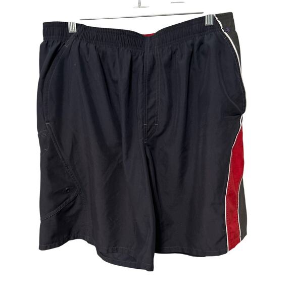 Speedo Mens Blue Red Elastic Waist Mesh Lined Swim Trucks Size XL - Picture 1 of 8